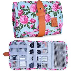 حقيبة تنظيم إلكترونيات الزيتون - حقيبة ملحقات السفر المحمولة للشواحن والأسلاك والكابلات والبطاريات (أخضر) - منظم الحقيبة والكابلات التقنية - حقيبة الملحقات الإلكترونية in Kuwait