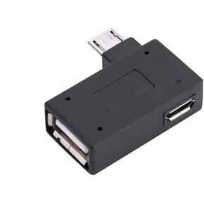 OTG Adapter, 90* R Angle USB Port Adapter, Micro OTG Cable Compatible with Firestick 2nd Gen, 3rd Gen and 4K, Android Smartphones, Tablets, Rii, Logitech Keyboards, SNES, NES