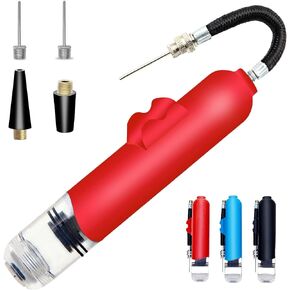 Portable Hand Exercise Sports Ball Pump for Sports Balls，Basketball Pump Dual Action Inflate Air Pump with 3 Ball Needles and 2 Inflatable Nozzles for Volleyball, Bikes，Swimming Circle