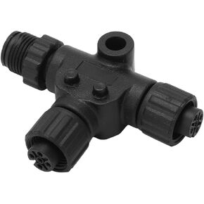 NMEA 2000 T Connector, for NMEA 2000 T Connector 3 Port 5Pin M12 Thread IP67 Waterproof for Garmin Networks
