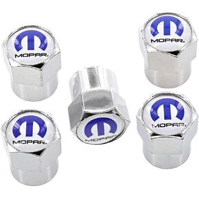 License Frame Inc. Mopar Valve Stem Caps Black (Pack of 5)