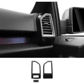 Voodonala for F150 ABS Carbon Fiber Dash AC Air Conditioning Vent Outlet Trim for 2015-2020 Ford F150 Interior Accessories,2pcs