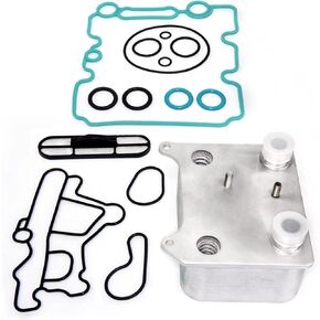 Engine Oil Cooler Kit with Screen and Gaskets 3C3Z6A642CA 904-228 Compatible with Ford F250 F-350 F450 F550 Super Duty 6.0L V8 Diesel Engine