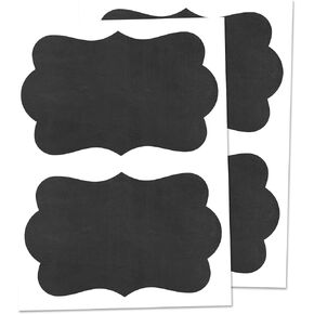 50-Pack, Chalkboard Labels Stickers, Erasable and Reusable - Cloud Design, 6" x 4"