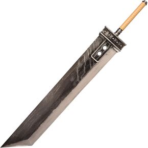 55inch Fantasy Cloud Strife Greatsword Buster Sword Cosplay Prop ，PU Foam Zweihander Broad Sword