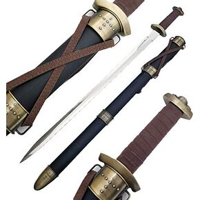33" Medieval Steel Viking Worrior Spatha Battle Sword & Scab