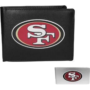 Siskiyou Sports NFL San Francisco 49ers Bi-fold Wallet & Money Clip, Black, One Size