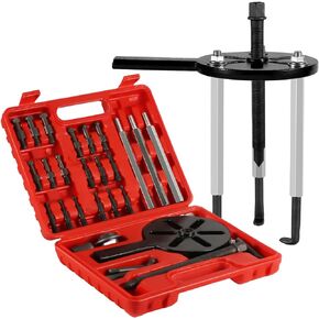 21-in-1 Bearing Puller Set, Bearing Puller Tool Bearing Removal Tool Bearing Separator Set with 6 Sizes of Collets 3-Jaw Puller for Inner Bearing Multifunctional Bearing Disassembly Tool