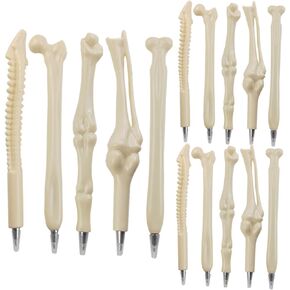 15PCS Bone Pens Skeleton Finger Ballpoint Pen Novelty 0.5mm Blue Ink Pens for Doctor Nurses Kid Present Party Favor Halloween School Office Party