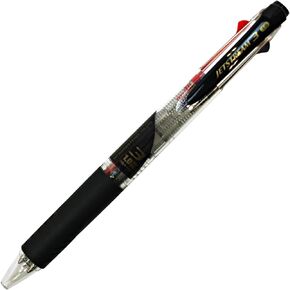 uni Ballpoint Pen Jetstream 3 Color Black, Red, Blue Ink 1.0mm, Transparent (SXE340010.T) (Pack of 2)