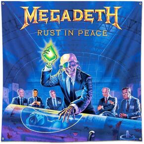 MEGADETH Tapestry Rust poster in Peace BANNER HUGE 4X4 Ft Fabric Poster flag Tapestry album art