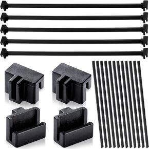 Epakh 36 Pcs Hanging File Rail and Clip Set Include 12 Hanging File Rails 24 Hanging File Rail Clip File Rails Hook Hanging Folder Clips File Cabinet Rails File Cabinet Clips for Office (Aluminum)