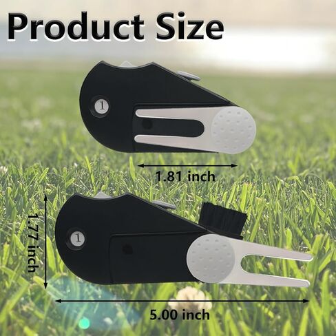 3 Pcs 5 In1 Golf Score Counter,Multi-Functional Golf Stroke Counter with Shot Counter,Ball Marker,Wedge Tool,Groove Cleaner and Golf Club Brush,Golf Tools with Clips,Easy to Use and Easy to Carry in Kuwait
