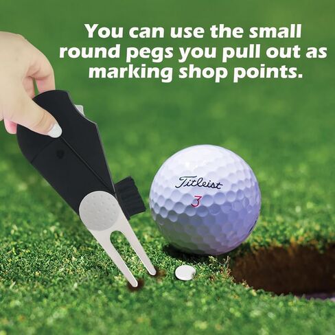 3 Pcs 5 In1 Golf Score Counter,Multi-Functional Golf Stroke Counter with Shot Counter,Ball Marker,Wedge Tool,Groove Cleaner and Golf Club Brush,Golf Tools with Clips,Easy to Use and Easy to Carry in Kuwait