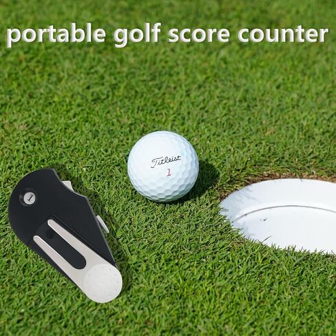 3 Pcs 5 In1 Golf Score Counter,Multi-Functional Golf Stroke Counter with Shot Counter,Ball Marker,Wedge Tool,Groove Cleaner and Golf Club Brush,Golf Tools with Clips,Easy to Use and Easy to Carry in Kuwait