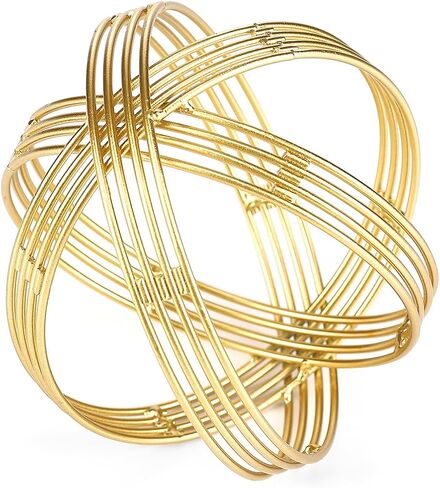 كرة زخرفية معدنية لديكور المنزل-5.75 H كرات زخرفية حديثة لغرفة المعيشة وغرفة النوم والمطبخ والحمام والمكتب in Kuwait