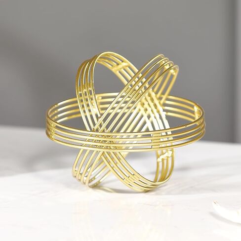 كرة زخرفية معدنية لديكور المنزل-5.75 H كرات زخرفية حديثة لغرفة المعيشة وغرفة النوم والمطبخ والحمام والمكتب in Kuwait