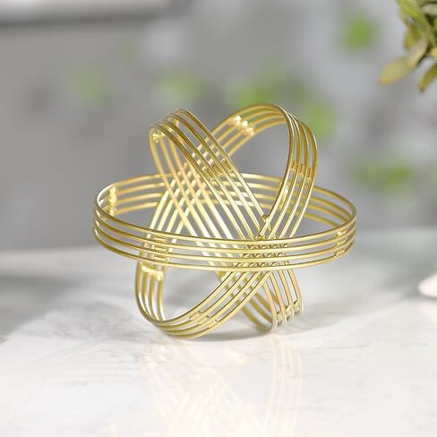 كرة زخرفية معدنية لديكور المنزل-5.75 H كرات زخرفية حديثة لغرفة المعيشة وغرفة النوم والمطبخ والحمام والمكتب in Kuwait