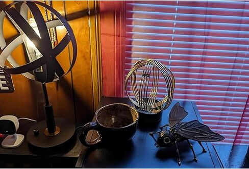 كرة زخرفية معدنية لديكور المنزل-5.75 H كرات زخرفية حديثة لغرفة المعيشة وغرفة النوم والمطبخ والحمام والمكتب in Kuwait