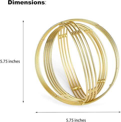 كرة زخرفية معدنية لديكور المنزل-5.75 H كرات زخرفية حديثة لغرفة المعيشة وغرفة النوم والمطبخ والحمام والمكتب in Kuwait