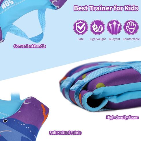 سترة سباحة للأطفال الصغار من بوجليا، تطفو على الماء للأطفال الصغار، ملابس سباحة تطفو على الماء مع حزام أمان قابل للتعديل للأعمار من 1 إلى 9 سنوات in Kuwait