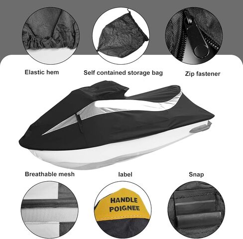 295100722 غطاء للمركبات المائية قابل للمقطورة من Jet Ski يناسب Bombardier Sea-Doo GTS، GTS Rental، GTI، GTI SE، GTI Limited استبدال غطاء المركبات المائية المقاوم للماء 280000598 in Kuwait