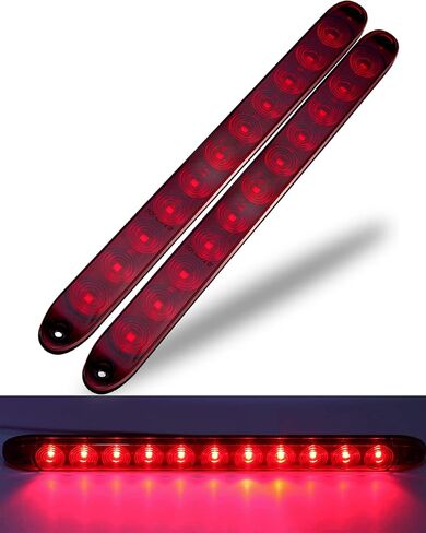 شريط ضوء مقطورة LED أحمر من Donepart، 15 بوصة مؤشر ذيل الفرامل، مصابيح كومبو لتحديد إشارة الانعطاف، IP67 مقاوم للماء مناسب لشاحنة مقطورة المرافق البحرية (عبوتان) in Saudi Arabia