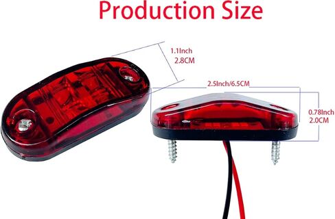 10 قطعة الأحمر 2.5 بوصة البيضاوي 4 SMD مقطورة الجانب ماركر Led أضواء شاحنة التخليص أضواء أضواء المقطورة مؤشر مقاوم للماء in Kuwait