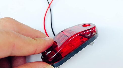 10 قطعة الأحمر 2.5 بوصة البيضاوي 4 SMD مقطورة الجانب ماركر Led أضواء شاحنة التخليص أضواء أضواء المقطورة مؤشر مقاوم للماء in Kuwait