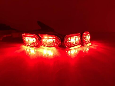 10 قطعة الأحمر 2.5 بوصة البيضاوي 4 SMD مقطورة الجانب ماركر Led أضواء شاحنة التخليص أضواء أضواء المقطورة مؤشر مقاوم للماء in Kuwait