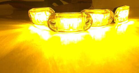 10pcs Amber 2.5 inch Oval 4 SMD Trailer Side Marker Led Lights Truck clearance lights Trailer Lights Indicator Waterproof in Kuwait
