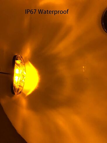 10pcs Amber 2.5 inch Oval 4 SMD Trailer Side Marker Led Lights Truck clearance lights Trailer Lights Indicator Waterproof in Kuwait