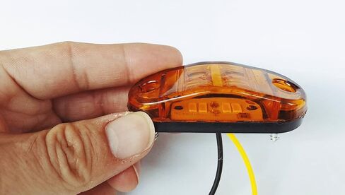 10pcs Amber 2.5 inch Oval 4 SMD Trailer Side Marker Led Lights Truck clearance lights Trailer Lights Indicator Waterproof in Kuwait