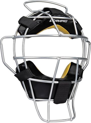 CHAMPRO 18oz. Lightweight Baseball/Softball Adult Umpire Face Mask with Bio-FreshTreatment,Silver in Saudi Arabia
