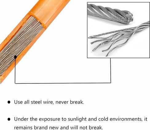 Never Break Bright Orange 36 '' All Steel Wire Vertical Stud Connection Snow Plow Blade Marking/Guidance Kit Suitable for Polaris Plow, Blizzard Boss Snow Plow More Pickup SUVs UTV ATVs in Saudi Arabia