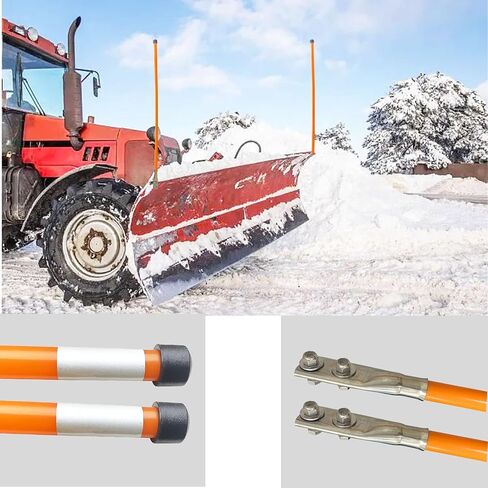 Never Break Bright Orange 36 '' All Steel Wire Vertical Stud Connection Snow Plow Blade Marking/Guidance Kit Suitable for Polaris Plow, Blizzard Boss Snow Plow More Pickup SUVs UTV ATVs in Saudi Arabia