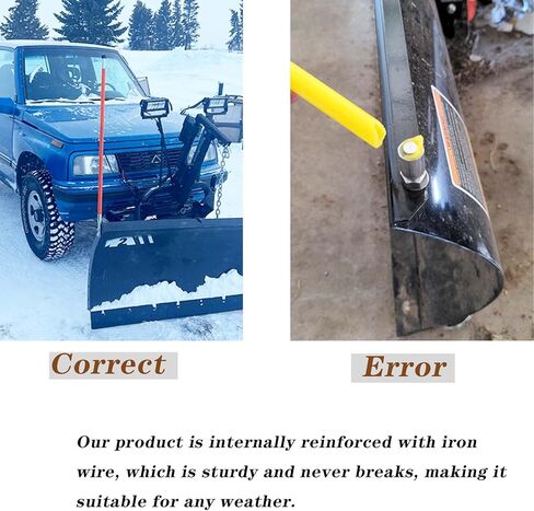 Never Break Bright Orange 36 '' All Steel Wire Vertical Stud Connection Snow Plow Blade Marking/Guidance Kit Suitable for Polaris Plow, Blizzard Boss Snow Plow More Pickup SUVs UTV ATVs in Saudi Arabia