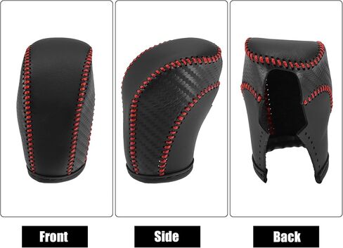 X AUTOHAUX Car Faux Leather Gear Shift Knob Cover for Volkswagen Jetta Tiguan 2011-2019 Passat Beetle 2012-2019 Atlas 2018-2019 CC 2013-2017 Carbon Fiber Grain in Saudi Arabia