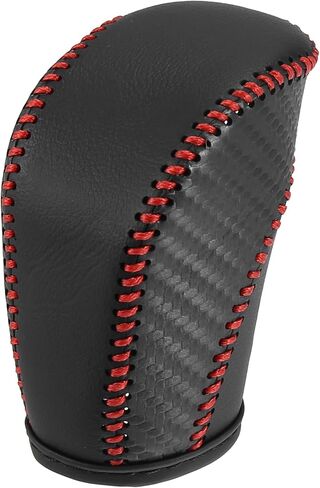 X AUTOHAUX Car Faux Leather Gear Shift Knob Cover for Volkswagen Jetta Tiguan 2011-2019 Passat Beetle 2012-2019 Atlas 2018-2019 CC 2013-2017 Carbon Fiber Grain in Saudi Arabia