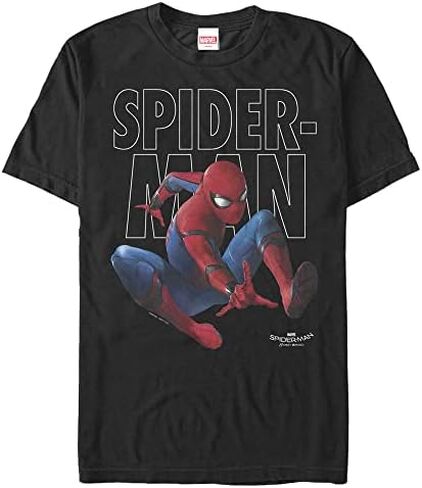 Marvel Big & Tall Active Spiderman Men's Tops Short Sleeve Tee Shirt in Saudi Arabia