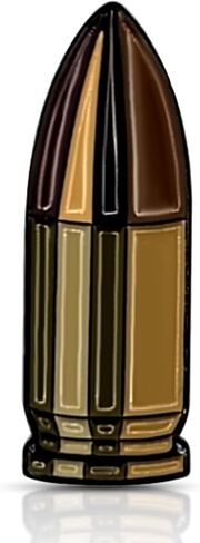 علامة كرة الجولف Bullet - ملحقات جولف فاخرة من المينا - علامة كرة جولف مقاس 1.25 بوصة × 2 مم - مصممة خصيصًا بمشبك قبعة مغناطيسي - لإضفاء طابع شخصي على لعبة الجولف الخاصة بك in Kuwait