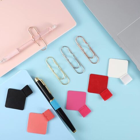 WSICSE 18 Pcs Pen Holder for Notebook, Adhesive Pen Loop Metal Pen Clip Teacher Coworker Gifts for Notebooks, Journals, Calendars, Planners, Tablet Case in Saudi Arabia