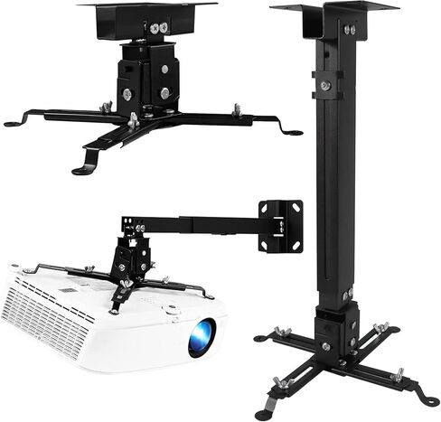 5 CORE Projector Ceiling Mount Universal White Extendable HD Projector Stand Bracket TILT Wall Mount Hanger Supports up to 40 lbs Mounting for Most Projectors Video PS 01 WH in Saudi Arabia