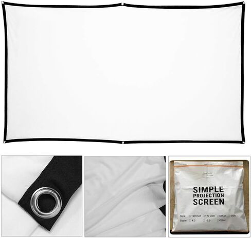 60" x 106" Holographic Rear Projection Screen, with Mounting Foldable and Portable Anti Crease Indoor Projection Double Sided Video Projector Screen, for Projecting Halloween Videos, Film Night in Saudi Arabia