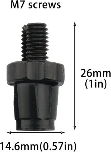 M7 Brake Lever Adjustment Screw 4PCS Silver and Black Brake Part Lever 7mm Aluminum Alloy Adjustable Barrel Fastener Bolt Brake Accessories in Saudi Arabia