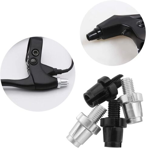 M7 Brake Lever Adjustment Screw 4PCS Silver and Black Brake Part Lever 7mm Aluminum Alloy Adjustable Barrel Fastener Bolt Brake Accessories in Saudi Arabia