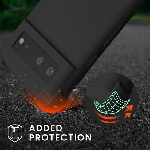 حافظة كروس kwmobile متوافقة مع حافظة Google Pixel 6 - غطاء سيليكون TPU مع حزام - أسود in Saudi Arabia