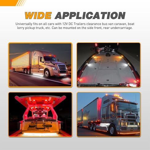 GOOACC 3/4 Inch Bullet Side Marker Light 10PCS Amber Round Clearance LED Front Rear Side Marker Indicator Light for Trailer Van Caravan Boat Truck RV Car Bus in Kuwait