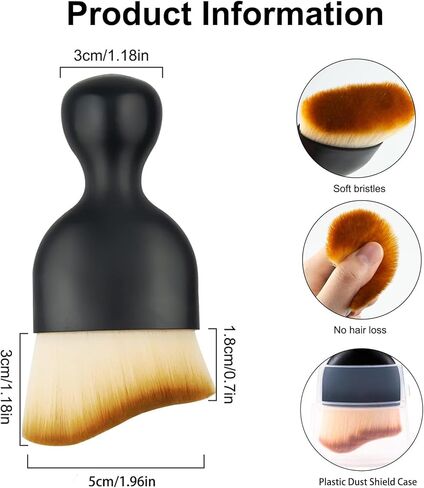 قطعة واحدة من فرشاة أدوات التنظيف الداخلية للسيارة مع غطاء، فرشاة سيارة لتفصيل فرش السيارة الداخلية، شعيرات ناعمة داخلية لتنظيف السيارة، أدوات تنظيف الغبار in Kuwait