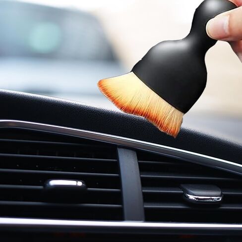 قطعة واحدة من فرشاة أدوات التنظيف الداخلية للسيارة مع غطاء، فرشاة سيارة لتفصيل فرش السيارة الداخلية، شعيرات ناعمة داخلية لتنظيف السيارة، أدوات تنظيف الغبار in Kuwait